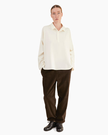 Labo Art Women's Amal Grace Polo Shirt in Winter White