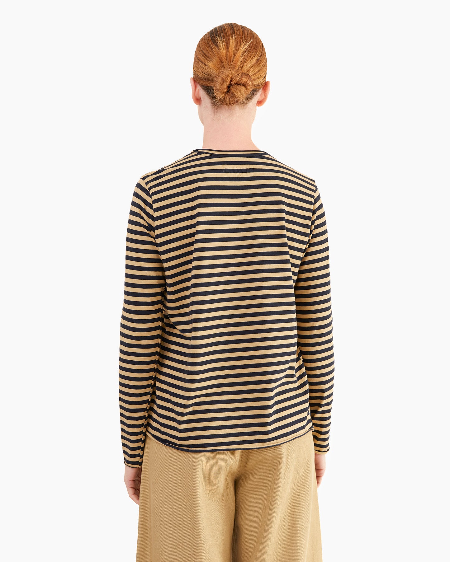 Labo.Art Women's Maglia Agapi Striped Cotton Jersey in Fennec