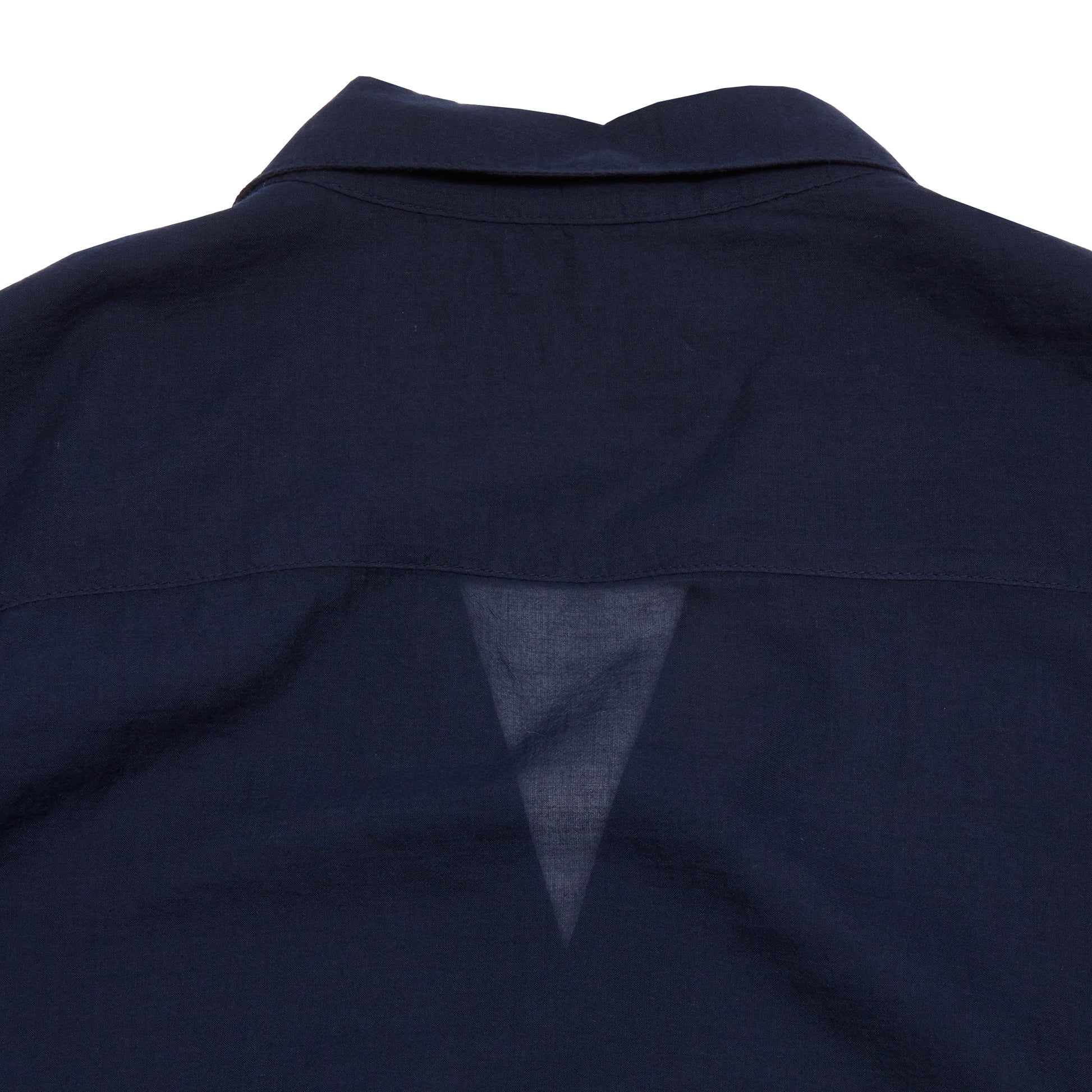 A lightweight cotton shirt with camp collar and single chest patch pocket. Cut for an easy, slightly oversized fit. 100% Cotton. Made in Italy.