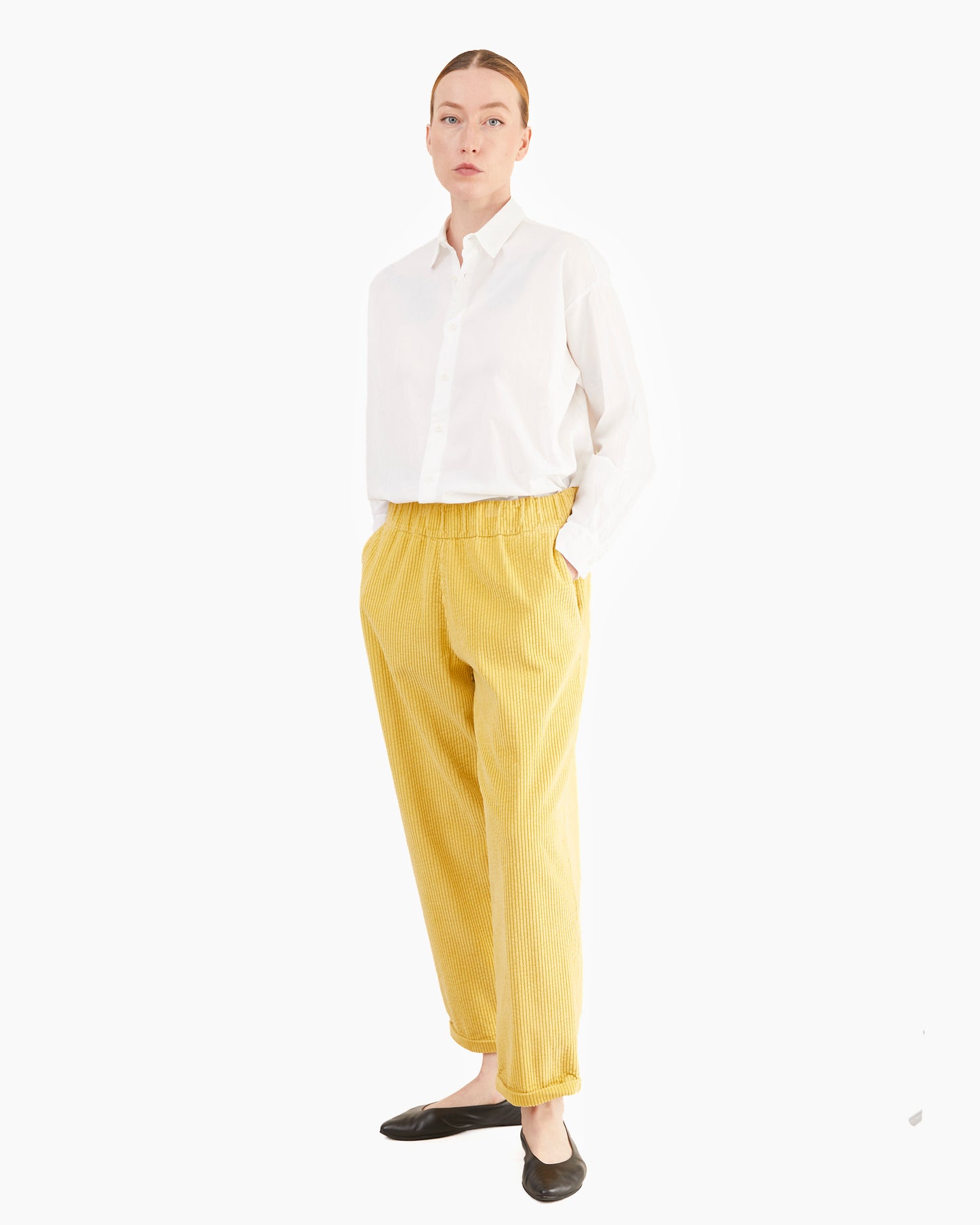 Labo.Art Women's Paride Velluto Pant in Lemonade