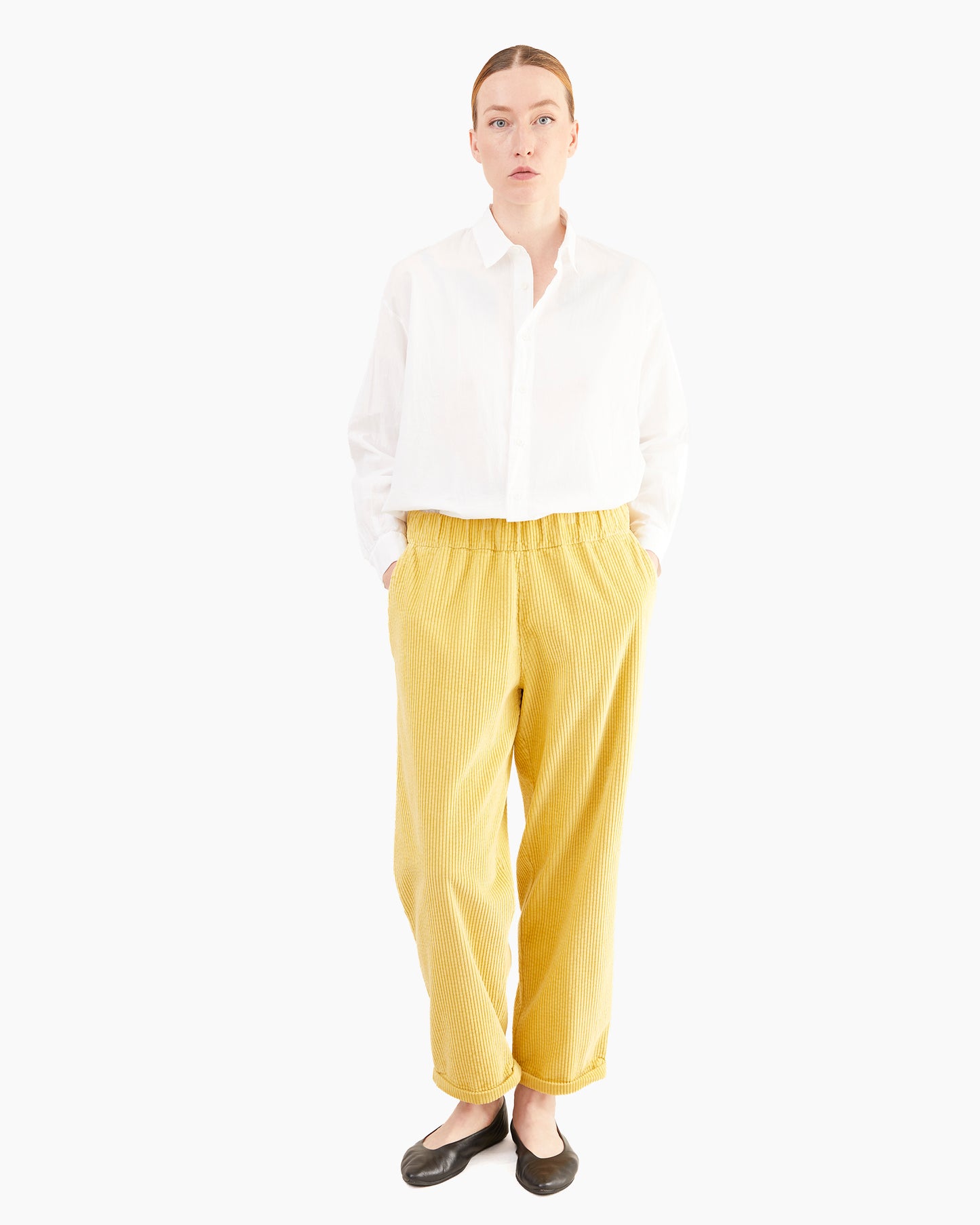 Labo.Art Women's Paride Velluto Pant in Lemonade
