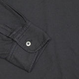 Massimo Alba Ischia Cotton Polo Shirt in Nero Lavato