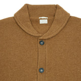 Massimo Alba Scoop Shawl Collar Cashmere Cardigan in Caramelo