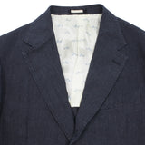 Massimo Alba Linen Sloop Suit in Nero Lavata