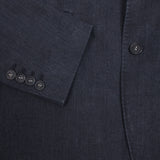 Massimo Alba Linen Sloop Suit in Nero Lavata