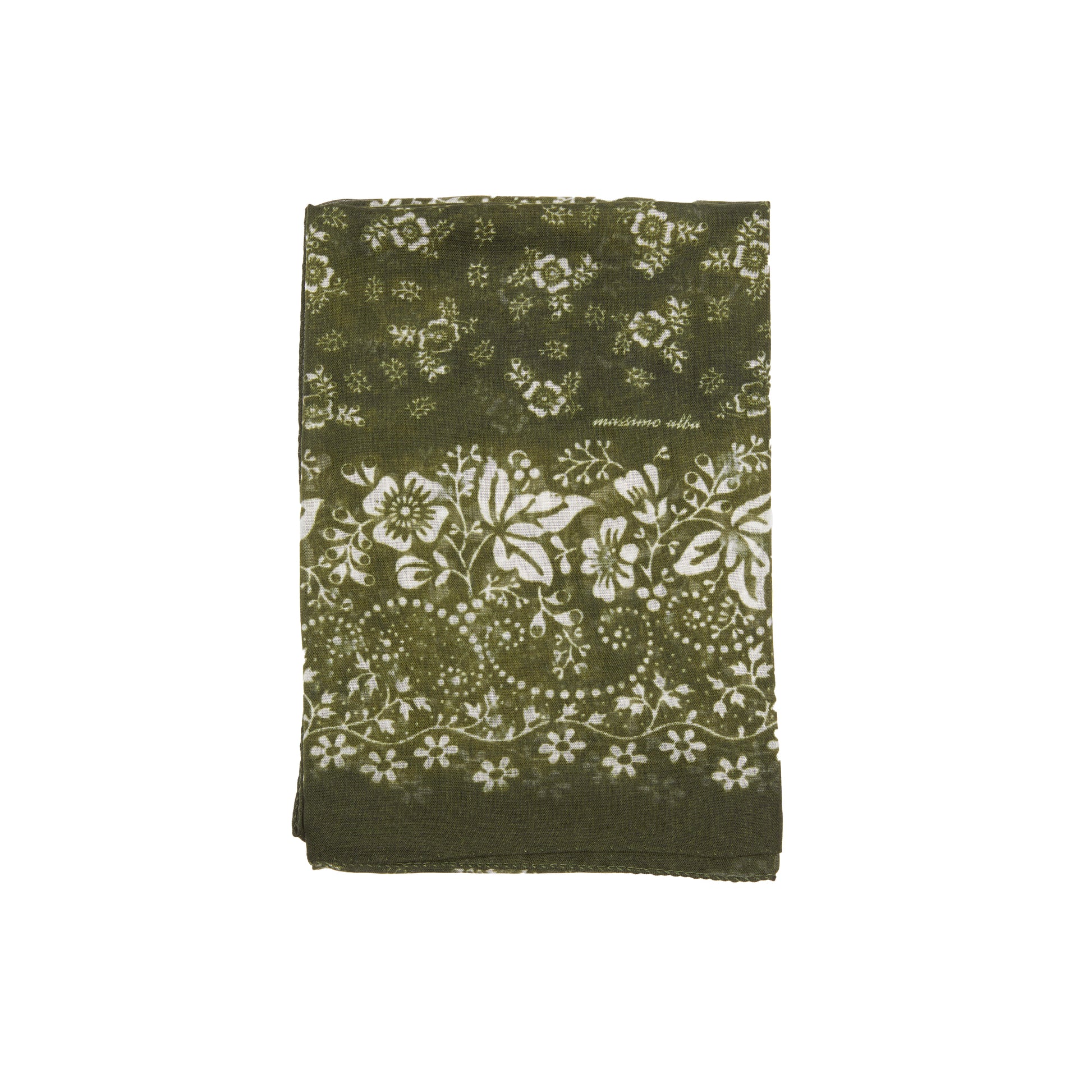 Massimo Alba Cashmere Silk Stole in Military