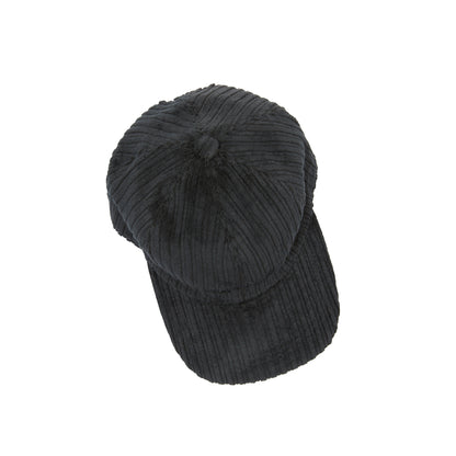 Massimo Alba Chance Corduroy Cap in Black