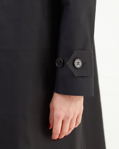 Mackintosh Women's Banton Bonded Cotton Raincoat in Black