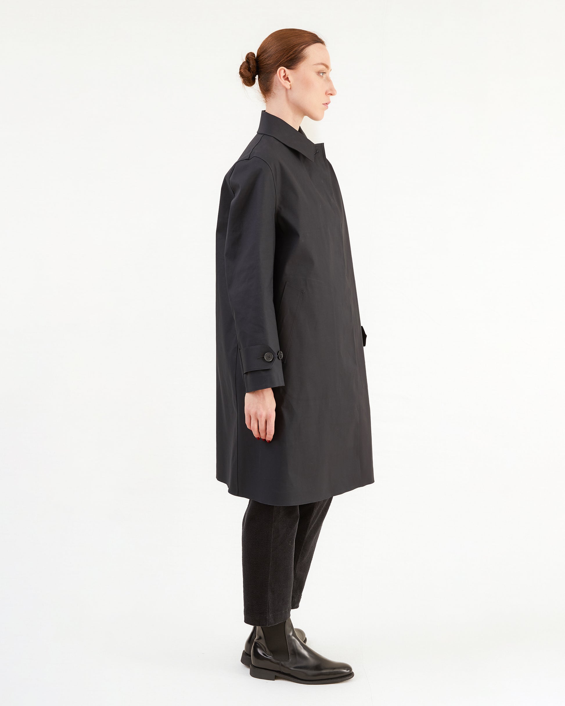 Mackintosh Women's Banton Bonded Cotton Raincoat in Black