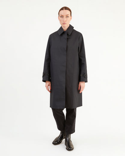 Mackintosh Women's Banton Bonded Cotton Raincoat in Black