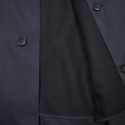 Mackintosh Dunkeld Bonded Cotton Lined Raincoat in Navy