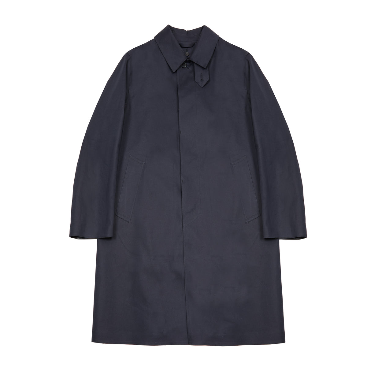 Mackintosh Dunkeld Bonded Cotton Lined Raincoat in Navy