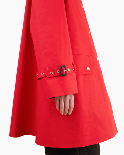 Mackintosh Women's Minto Bonded Cotton Raincoat in Goji