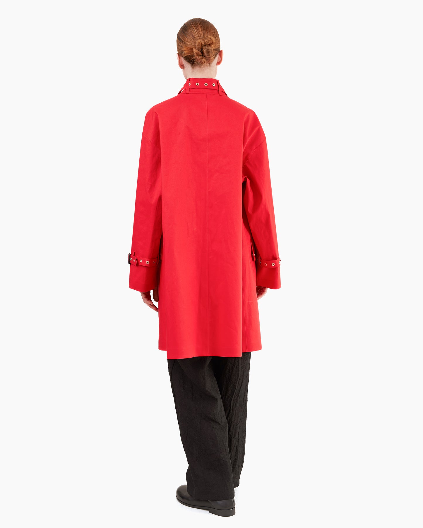 Mackintosh Women's Minto Bonded Cotton Raincoat in Goji