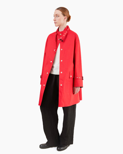 Mackintosh Women's Minto Bonded Cotton Raincoat in Goji