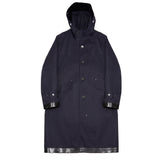 Mackintosh Kirkton Bonded Cotton Hooded Raincoat in Navy 4