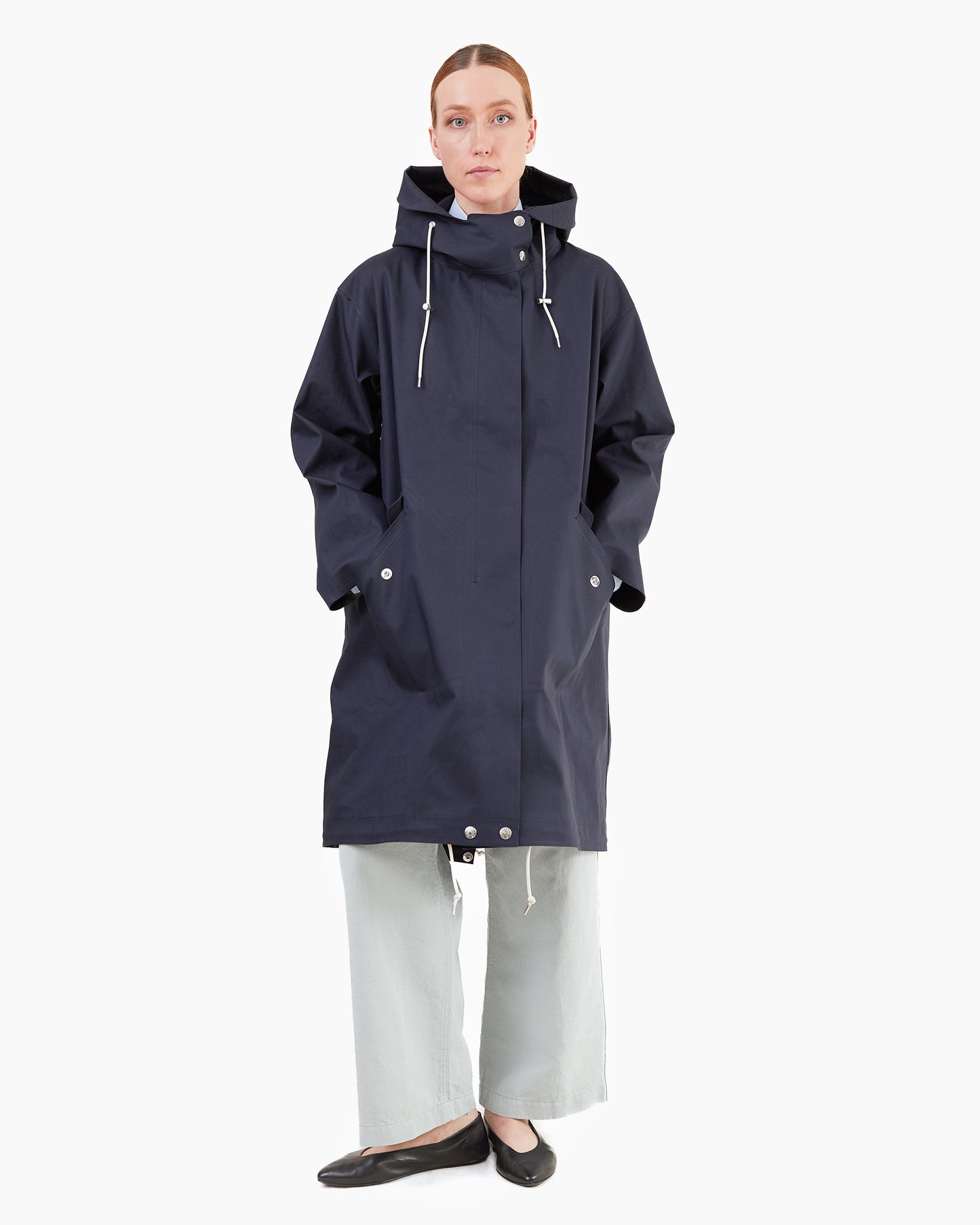 Mackintosh Women's Claigan Bonded Cotton Parka in Navy