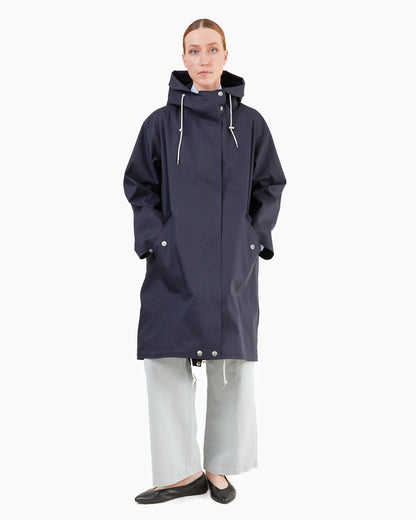 Mackintosh Women's Claigan Bonded Cotton Parka in Navy