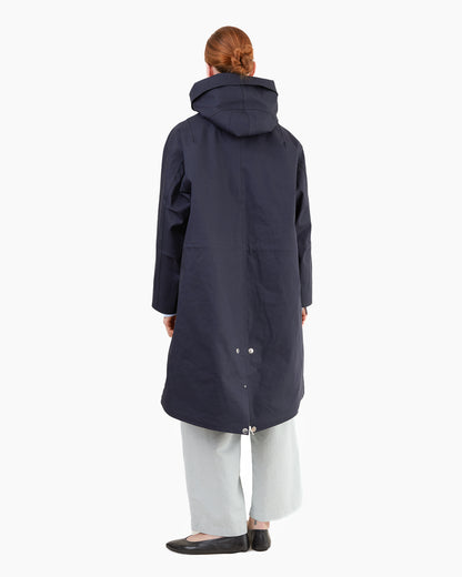 Mackintosh Women's Claigan Bonded Cotton Parka in Navy