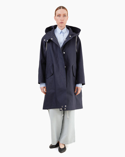 Mackintosh Women's Claigan Bonded Cotton Parka in Navy