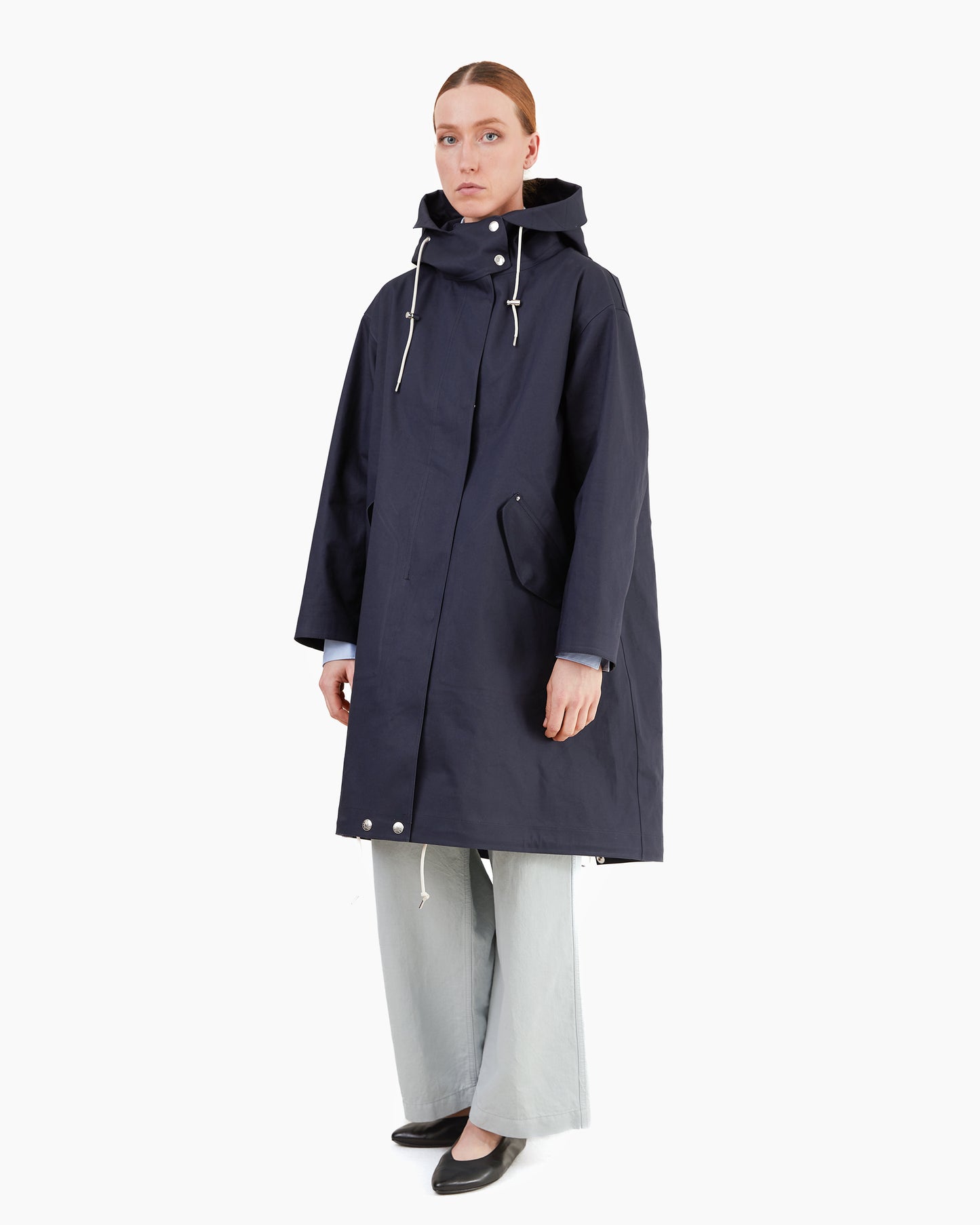 Mackintosh Women's Claigan Bonded Cotton Parka in Navy