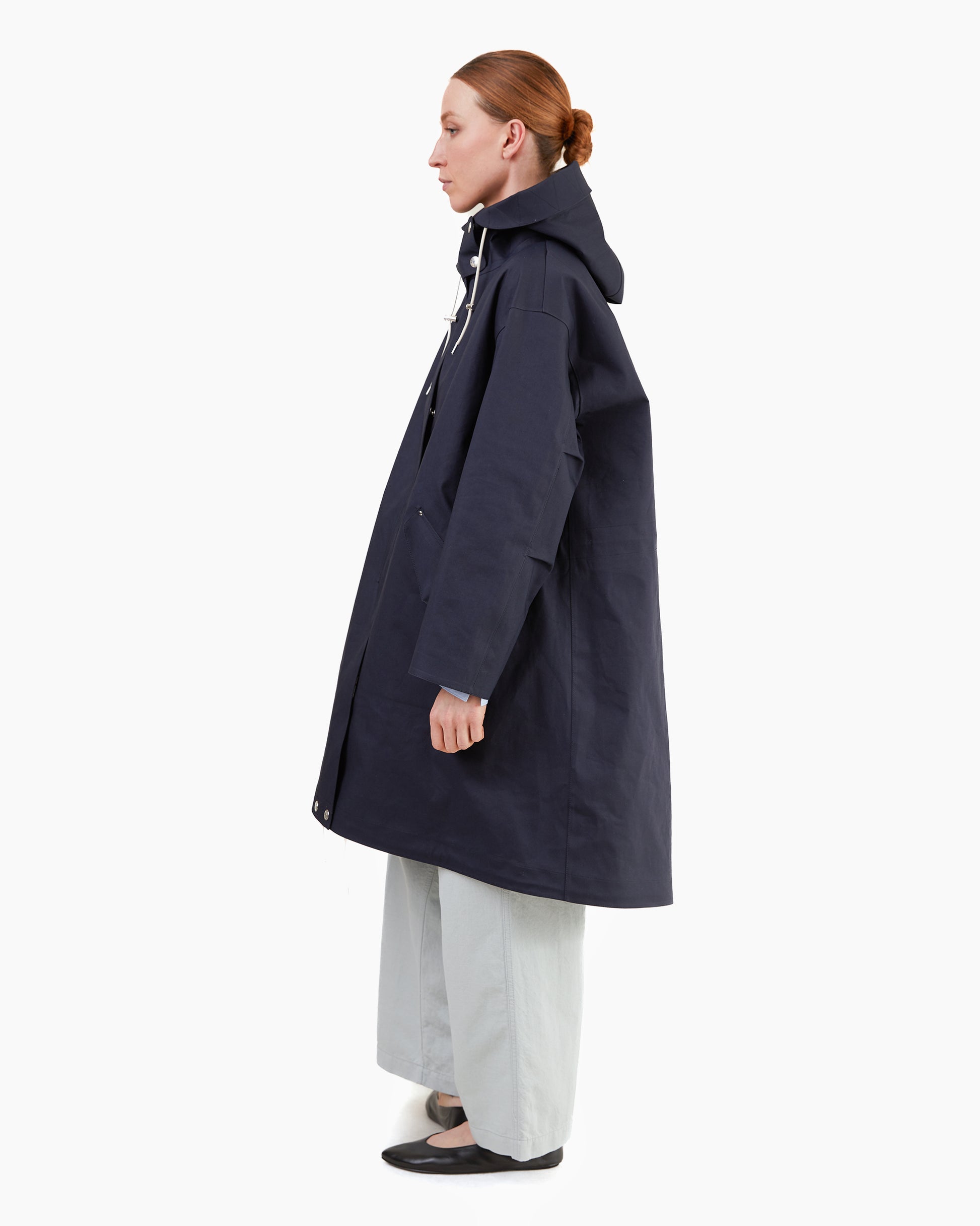 Mackintosh Women's Claigan Bonded Cotton Parka in Navy