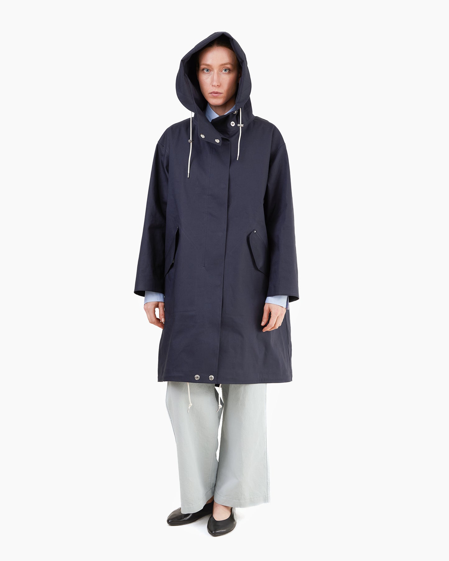 Mackintosh Women's Claigan Bonded Cotton Parka in Navy