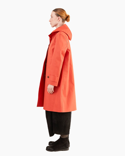 Mackintosh Women's Watten Bonded Cotton Hooded Raincoat in Jaffa
