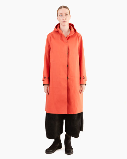 Mackintosh Women's Watten Bonded Cotton Hooded Raincoat in Jaffa