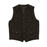 Manifattura Ceccarelli Miner Casentino Wool Vest in Dark Green