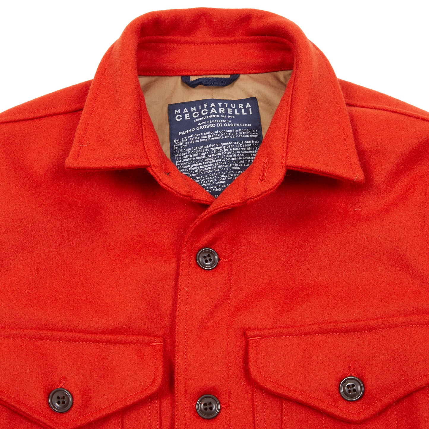 Manifattura Ceccarelli Wool Cruiser Jacket in Robbia