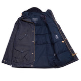 Manifattura Ceccarelli Waxed Fisherman Parka in Navy 2