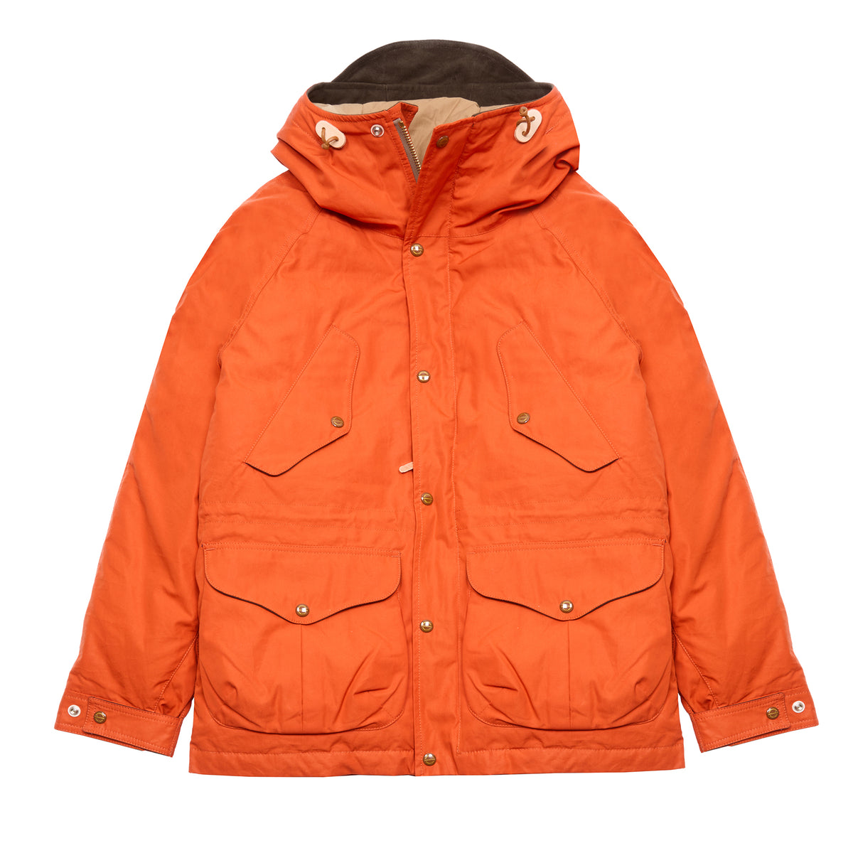 Manifattura Ceccarelli Cotton Fisherman Parka in Orange