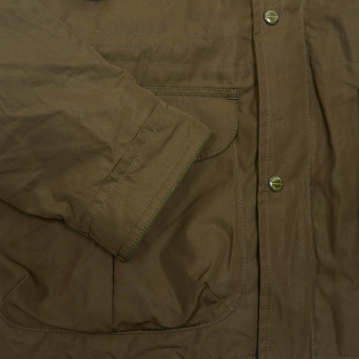 Manifattura Ceccarelli Wool-Padded Cotton Fisherman Parka in Military Green