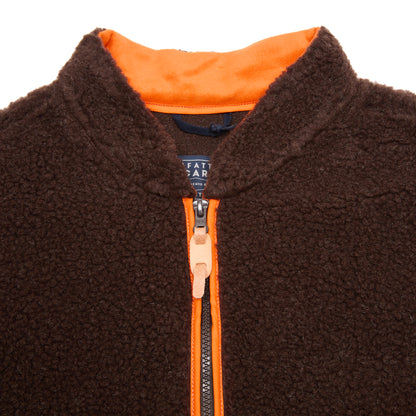 Manifattura Ceccarelli Teddy Wool Vest in Brown/Orange