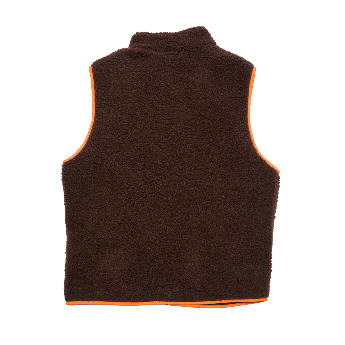 Manifattura Ceccarelli Teddy Wool Vest in Brown/Orange