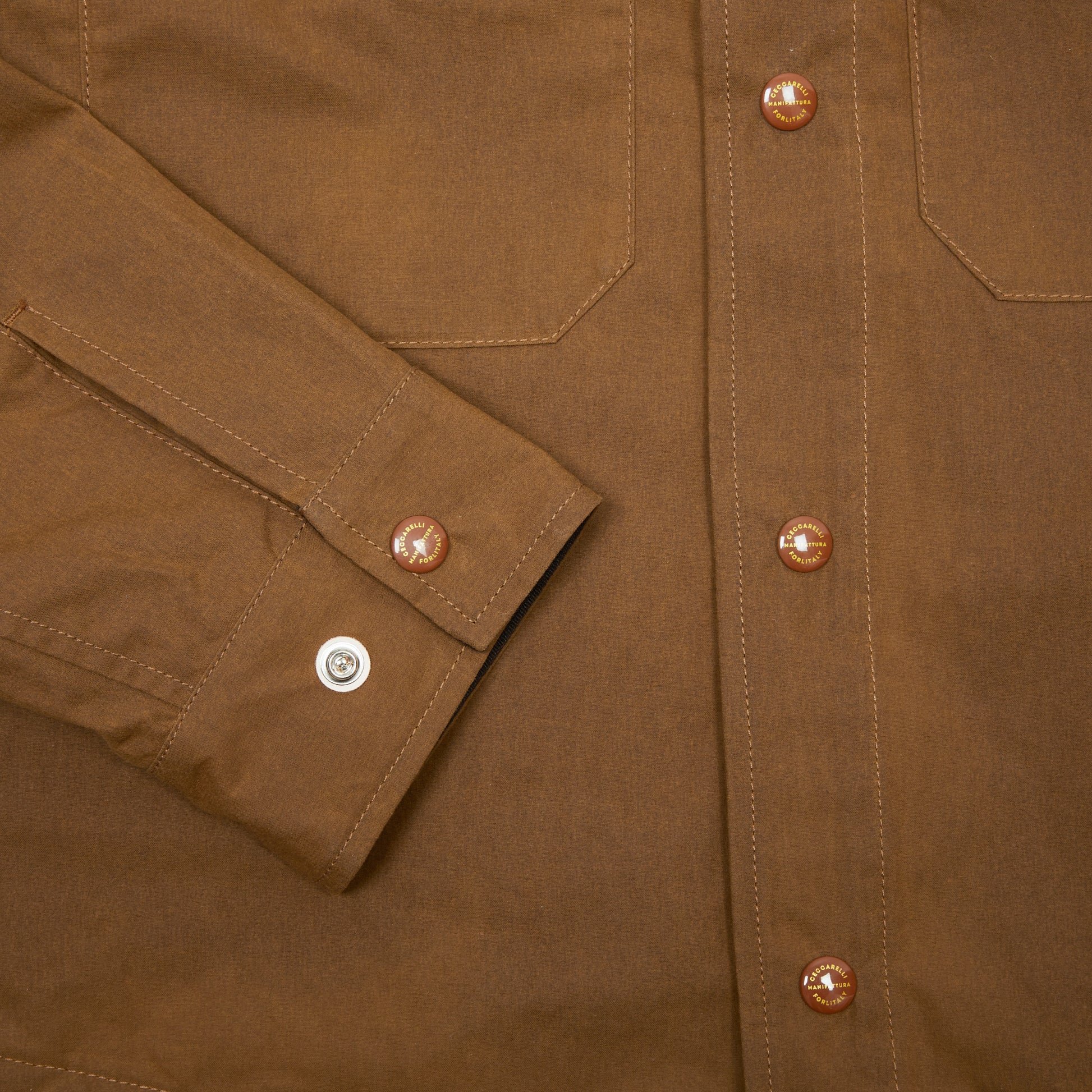 Manifattura Ceccarelli Heavy Shirt in Dark Tan