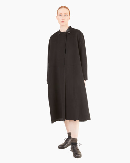 Manuelle Guibal Scah Cashmere Coat in Black