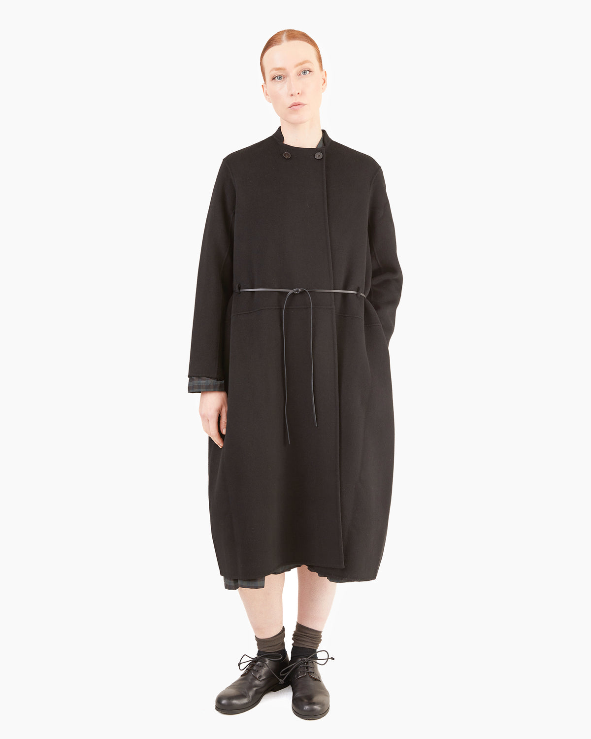 Manuelle Guibal Scah Cashmere Coat in Black