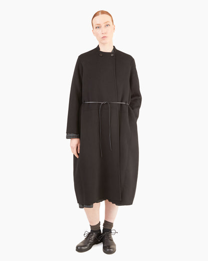 Manuelle Guibal Scah Cashmere Coat in Black