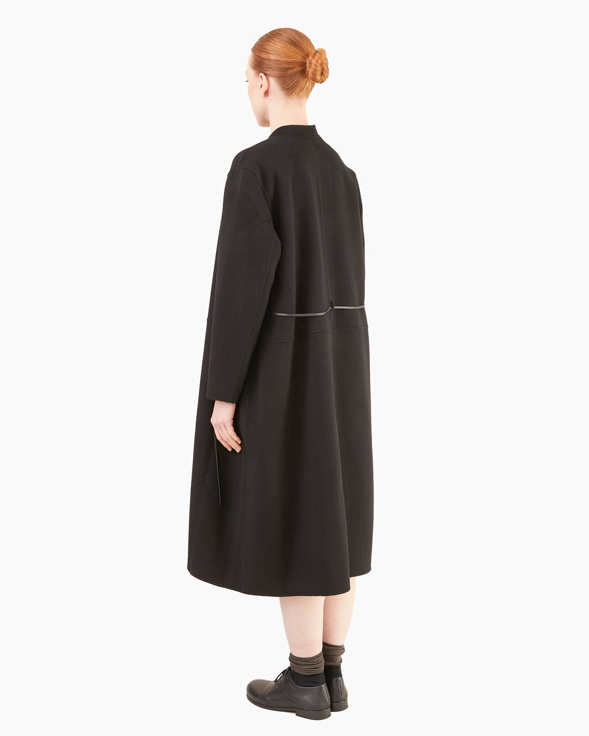 Manuelle Guibal Scah Cashmere Coat in Black