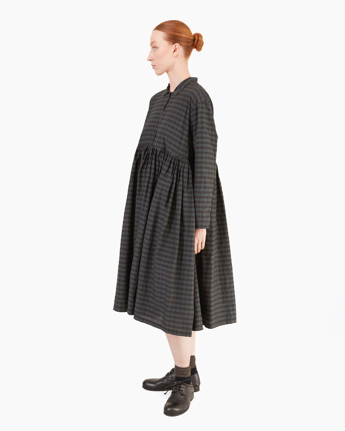 Manuelle Guibal Ysh Shirt Dress in Bottle/Mud