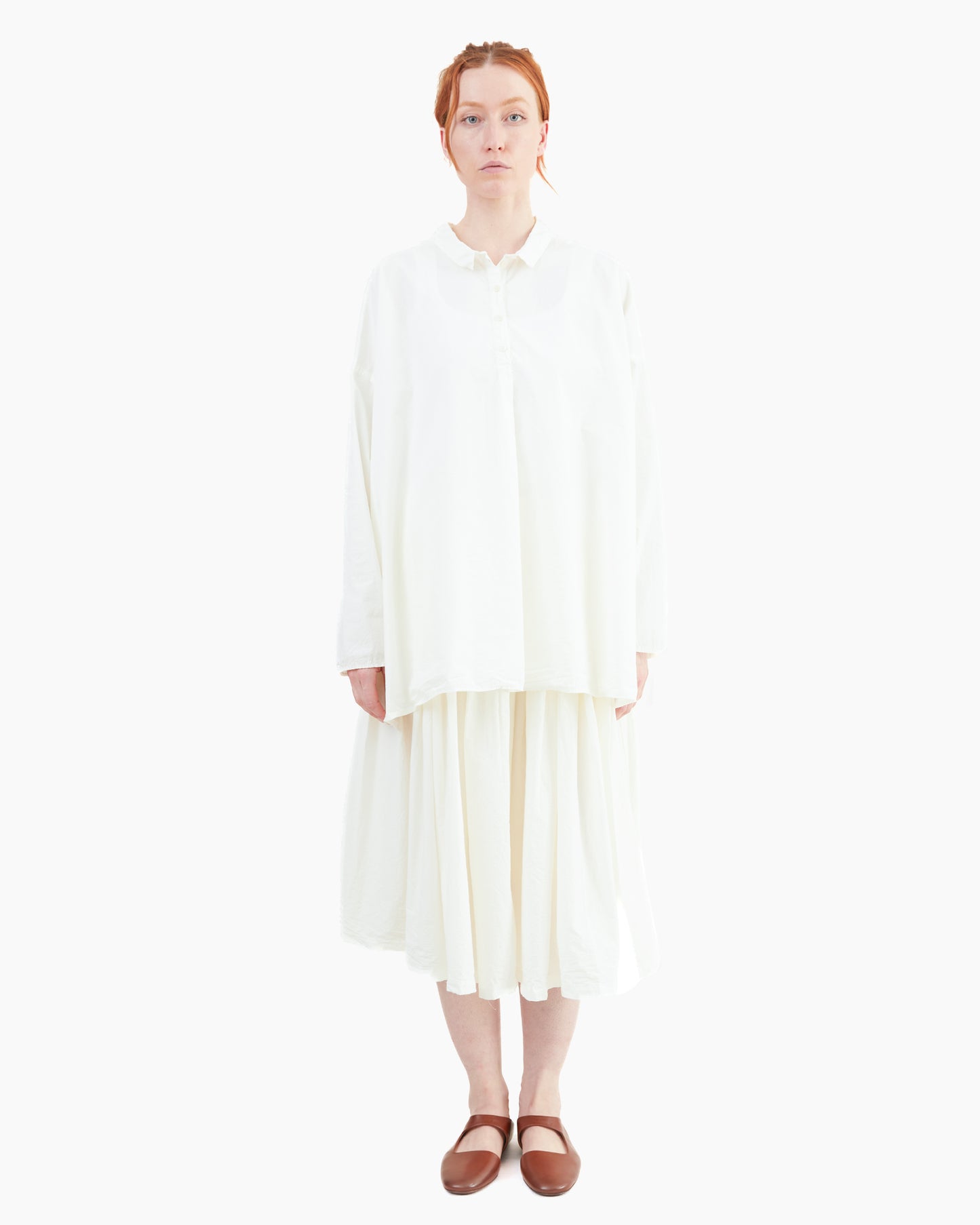 Manuelle Guibal Cotton Puff Skirt in Milk