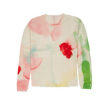 Manuelle Guibal Carré Art Pullover in beautiful colours.  Original drawing by Manon Gignoux.  100% Cashmere.   Made in China.