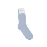 Moki Socks in light blue. Crafted from a mohair blend.  58% Mohair, 37% Polyamide, 5% Wool.  Made in France.