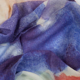 Manuelle Guibal Carré Art Wool Scarf in beautiful colours.  Original drawing by Manon Gignoux.  100% Wool.   Made in India.
