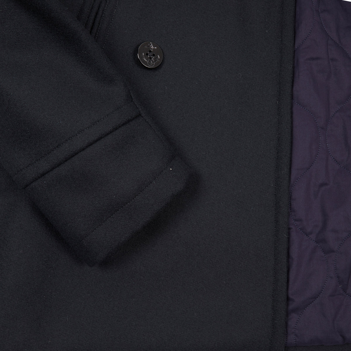 Manifattura Ceccarelli Wool Peacoat in Navy
