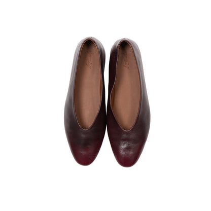 Marsèll Scivolo Ballerina Shoes in Chocolate-Wine