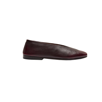 Marsèll Scivolo Ballerina Shoes in Chocolate-Wine