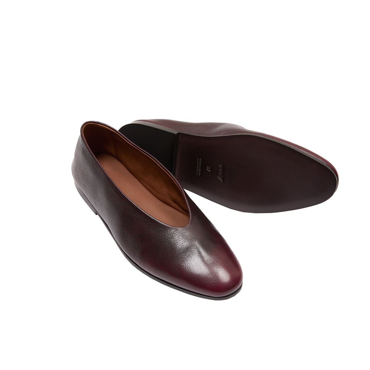 Marsèll Scivolo Ballerina Shoes in Chocolate-Wine